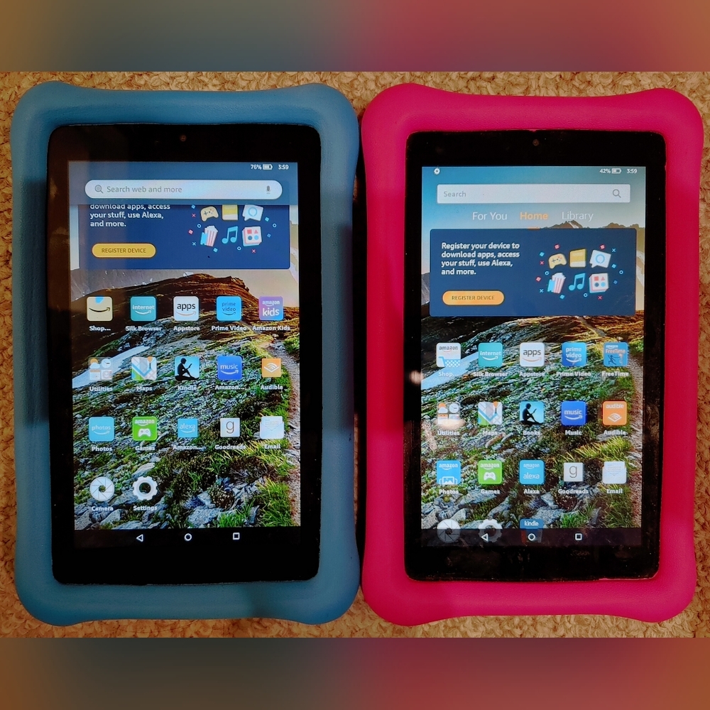 Amazon Fire 7 - Kindle Kids with rubber casing